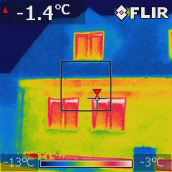 Měření úniku tepla termokamerou